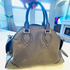 Marc Jacob’s Ozzie Aiden Faux Ostrich Embossed Tote Bag Gold Hardware